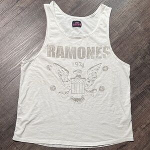 Ramones 1974 Graphic Tank Top - Cream